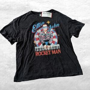 elton john rocket man graphic tee